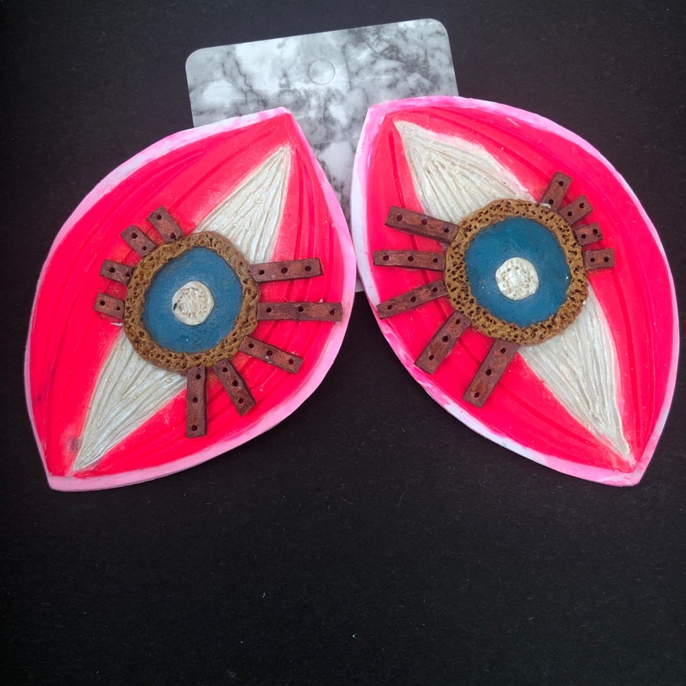 Evil eye earrings